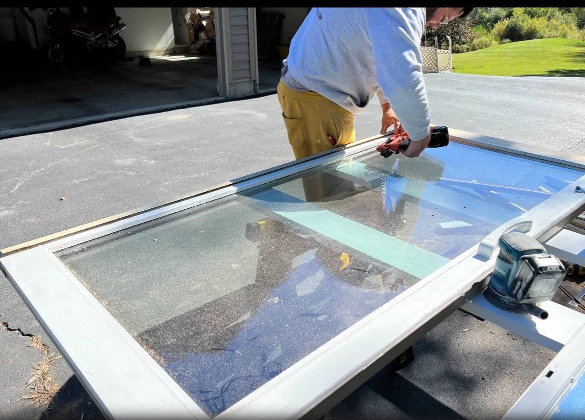 Professionele schuifpui installatie